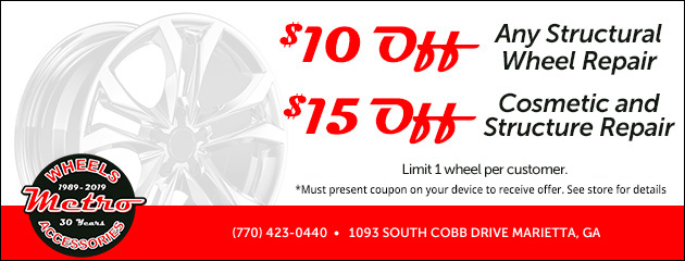 $10 OFF STRUCTURAL WHEEL REPAIR